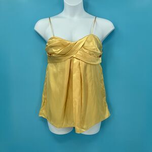 Babydoll Satin Cami Large Butter Yellow Whimsy Feminine Y2K Fairy Dainty